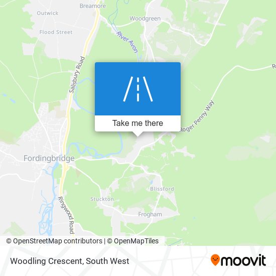 Woodling Crescent map