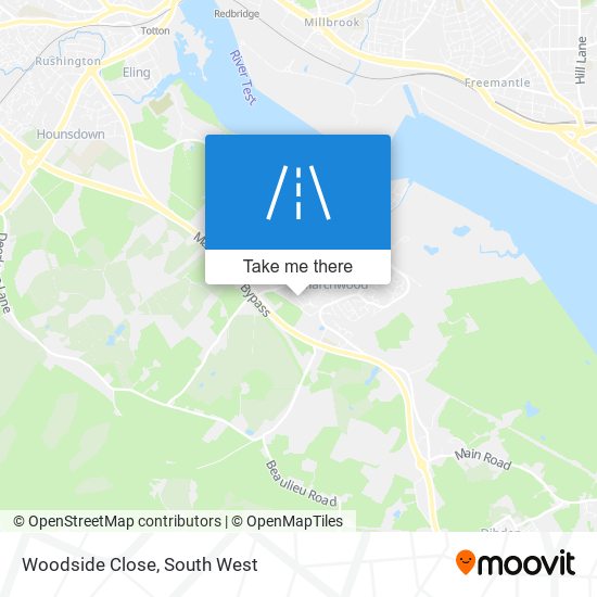Woodside Close map