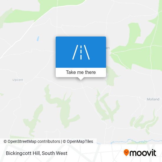 Bickingcott Hill map