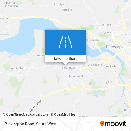 Bickington Road map