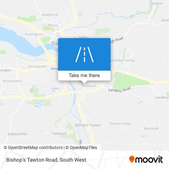 Bishop's Tawton Road map