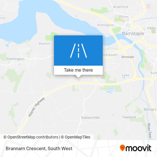 Brannam Crescent map