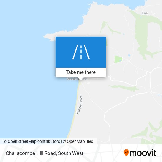 Challacombe Hill Road map