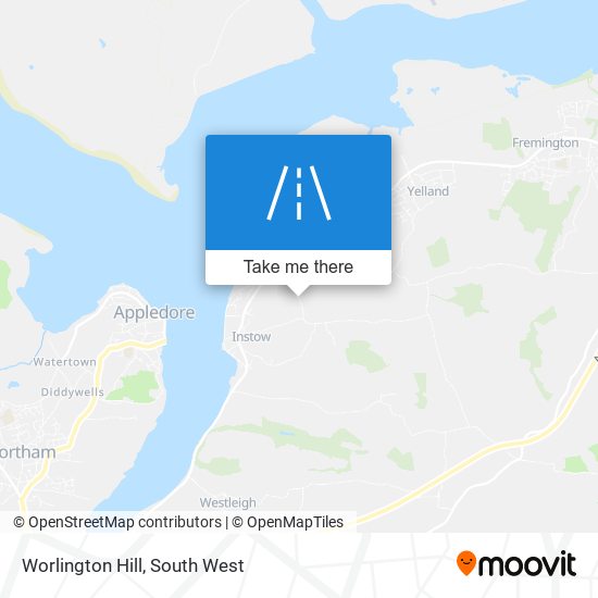 Worlington Hill map