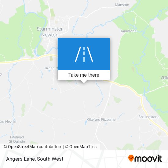 Angers Lane map