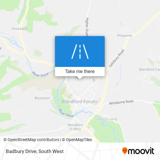 Badbury Drive map