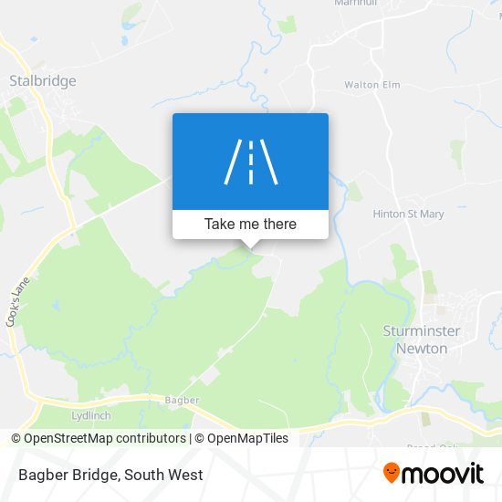Bagber Bridge map