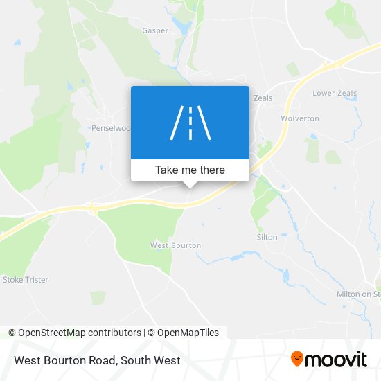 West Bourton Road map