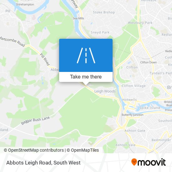 Abbots Leigh Road map