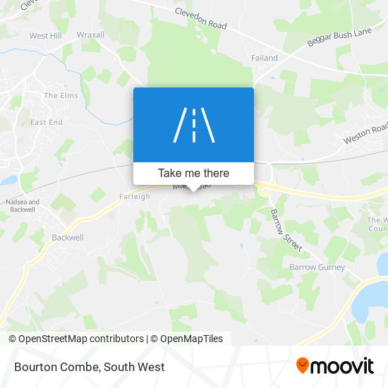 Bourton Combe map