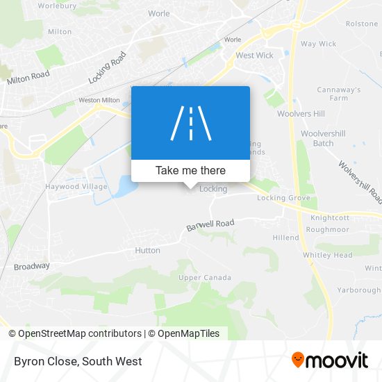 Byron Close map