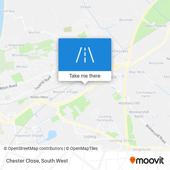 Chester Close map