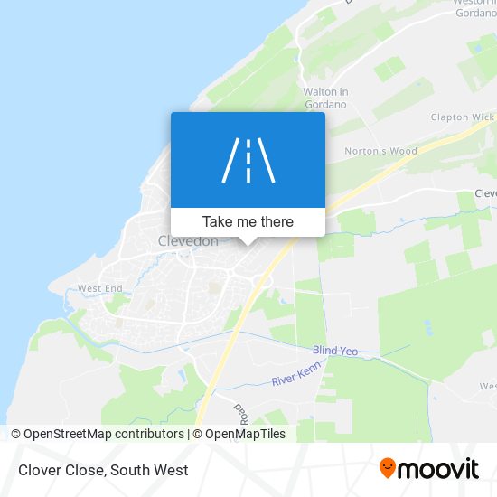 Clover Close map