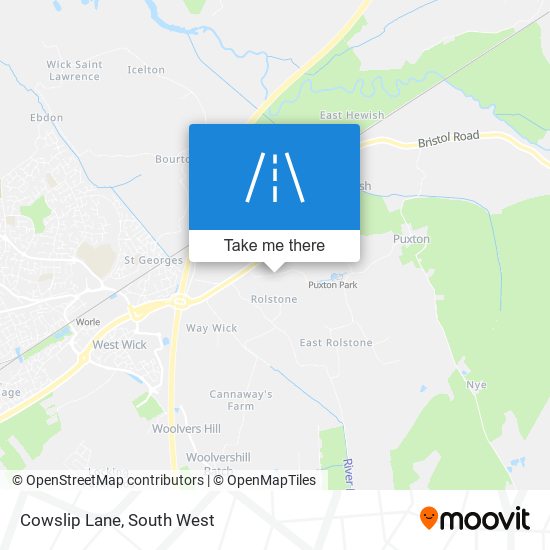 Cowslip Lane map