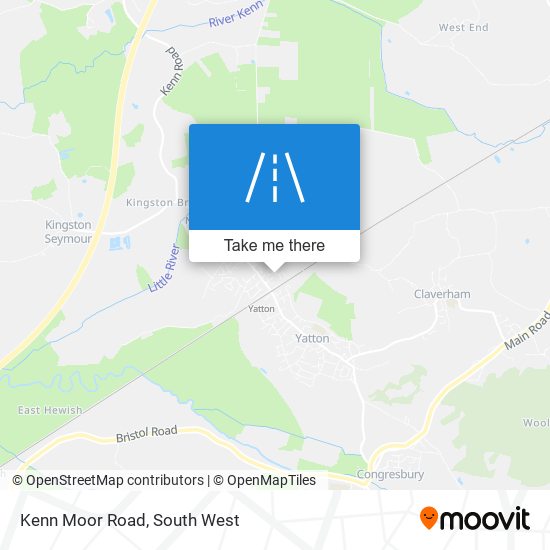 Kenn Moor Road map