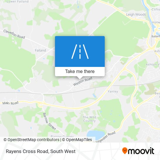 Rayens Cross Road map