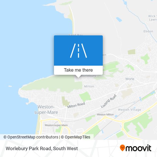 Worlebury Park Road map