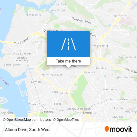 Albion Drive map