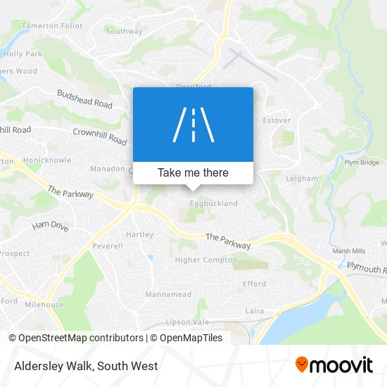 Aldersley Walk map