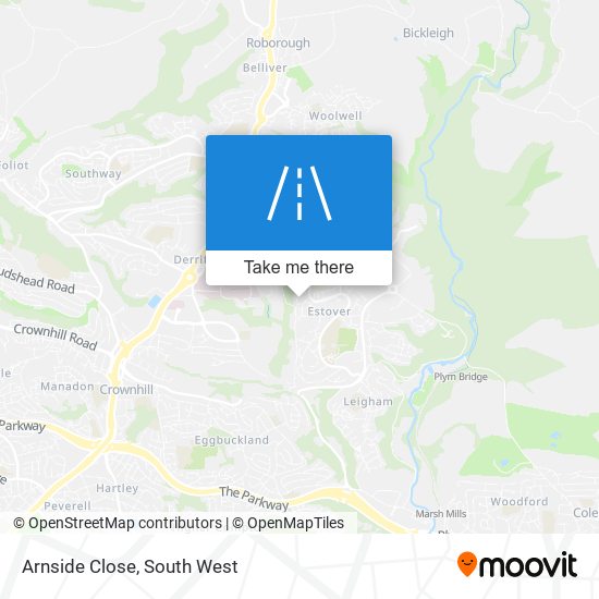 Arnside Close map