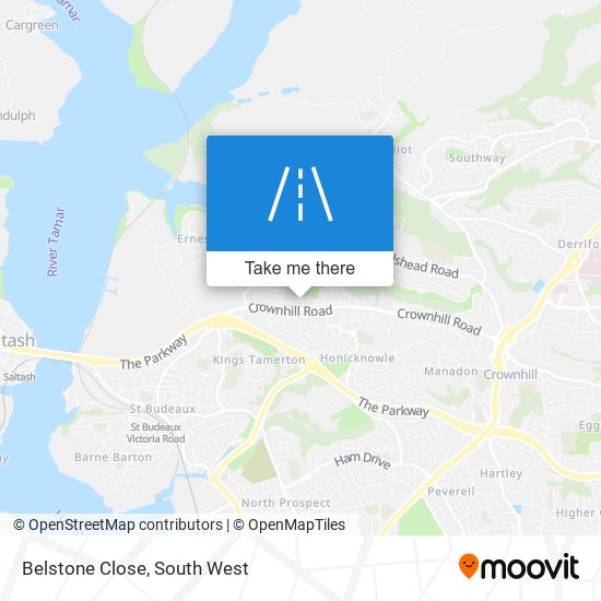 Belstone Close map