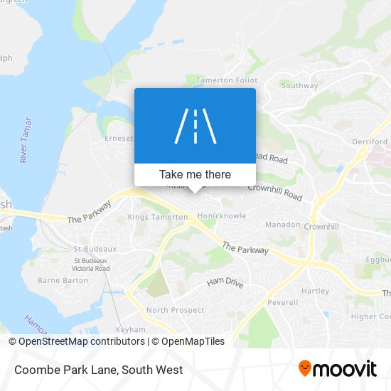 Coombe Park Lane map