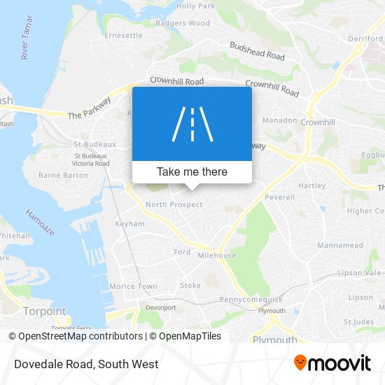 Dovedale Road map