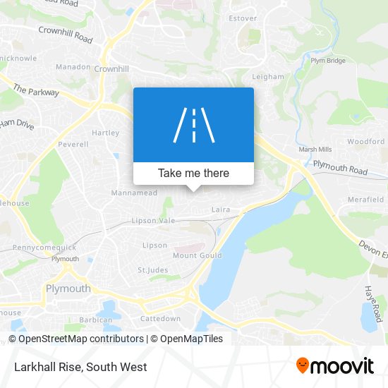 Larkhall Rise map