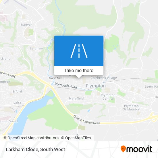 Larkham Close map