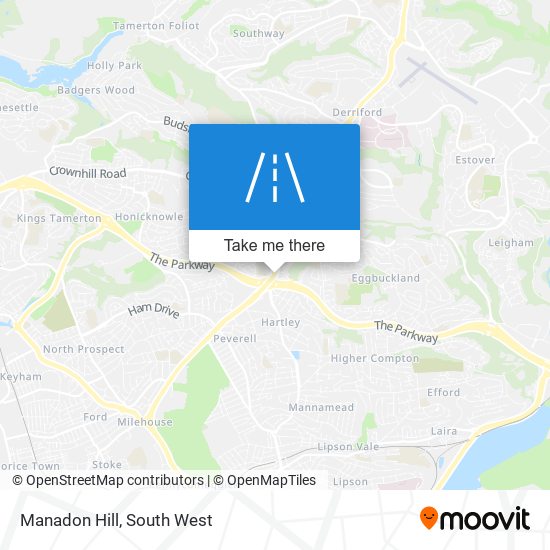 Manadon Hill map