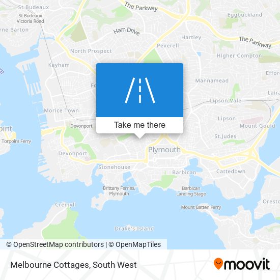 Melbourne Cottages map