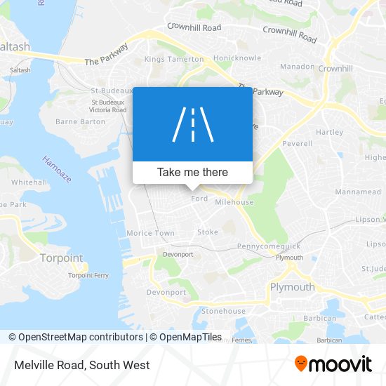 Melville Road map