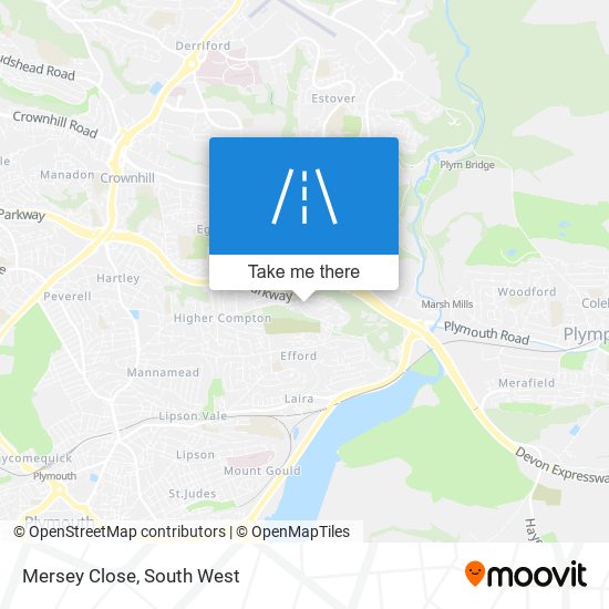 Mersey Close map