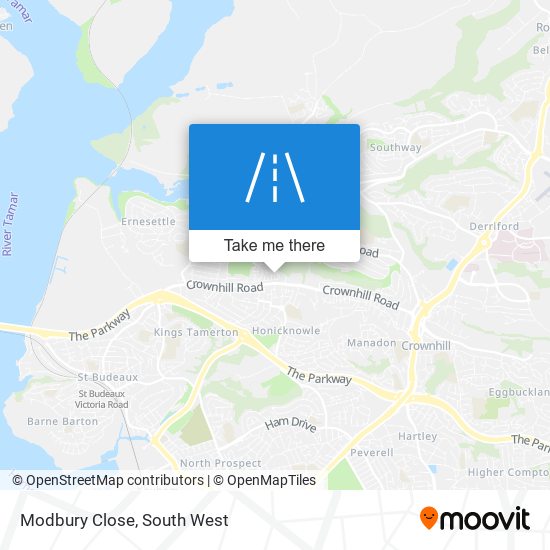 Modbury Close map