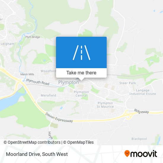 Moorland Drive map