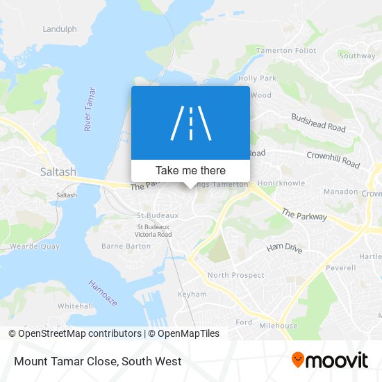 Mount Tamar Close map