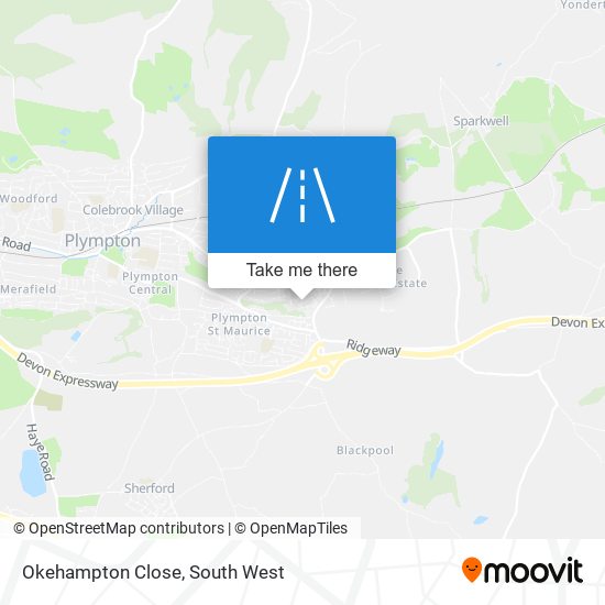 Okehampton Close map