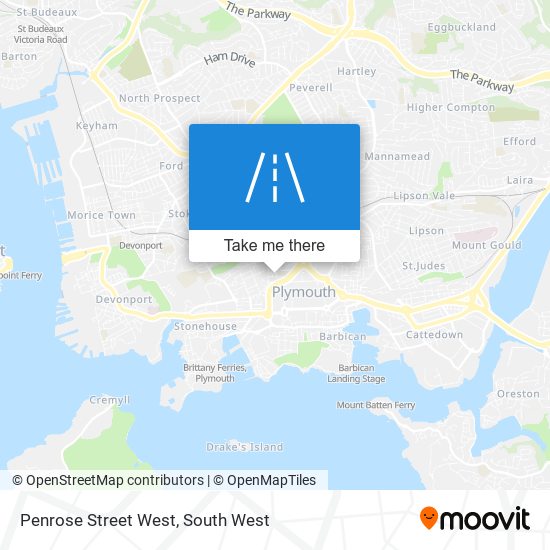 Penrose Street West map