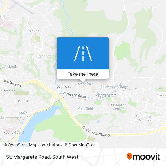 St. Margarets Road map