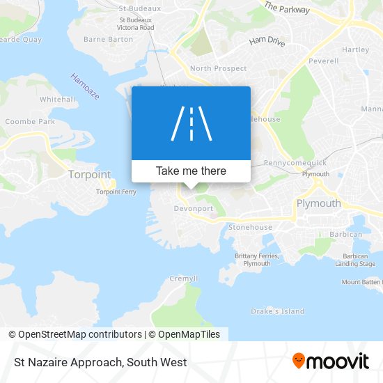 St Nazaire Approach map