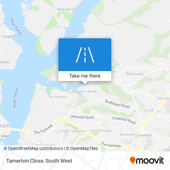 Tamerton Close map