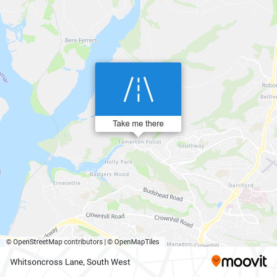 Whitsoncross Lane map