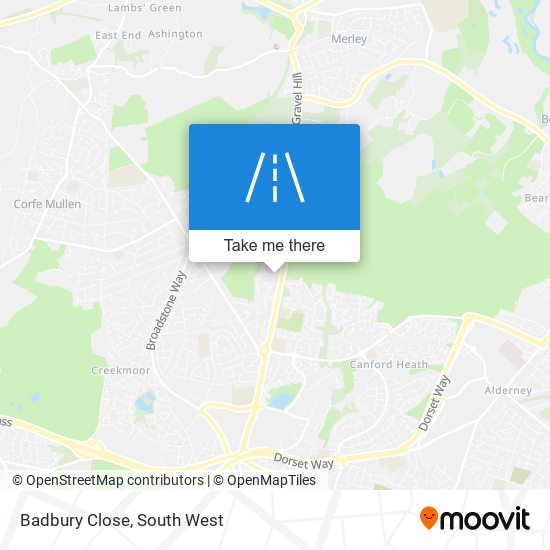 Badbury Close map