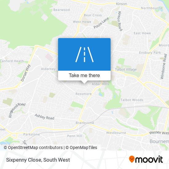 Sixpenny Close map