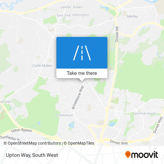 Upton Way map