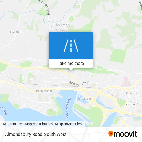 Almondsbury Road map