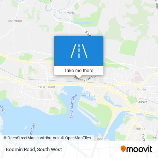 Bodmin Road map