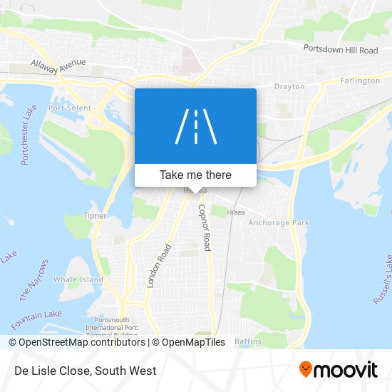 De Lisle Close map