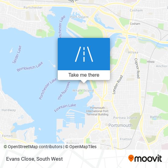 Evans Close map