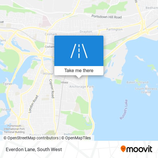 Everdon Lane map